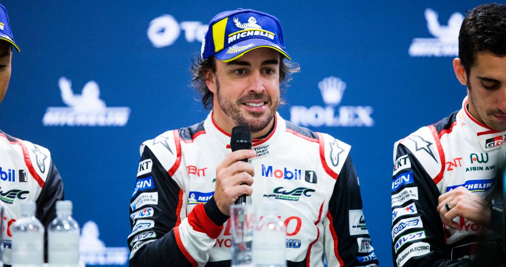 Fernando Alonso nella conferenza stampa per la vittoria della 6 Ore di Spa