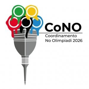 Il simbolo del CoNO - Coordinamento No Olimpiadi Torino 2026