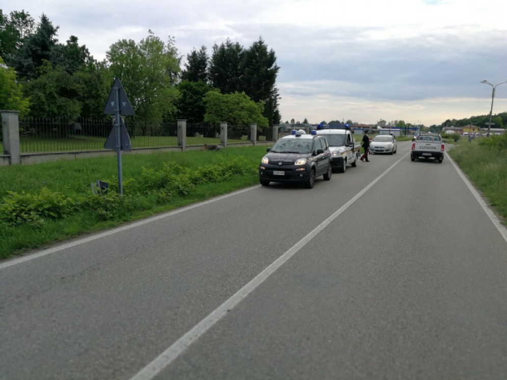L'intervento dei carabinieri