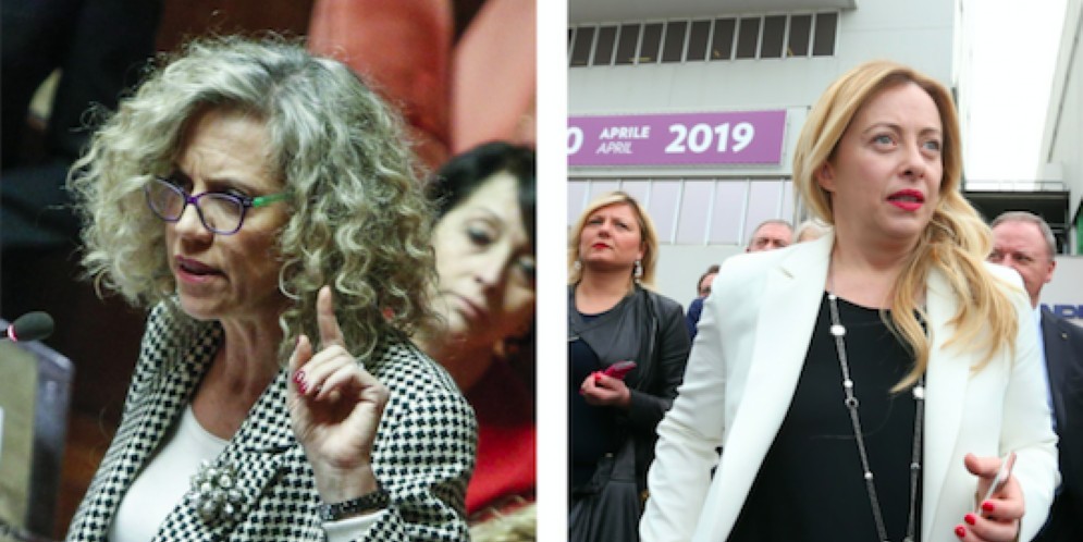 Monica Cirinną e Giorgia Meloni