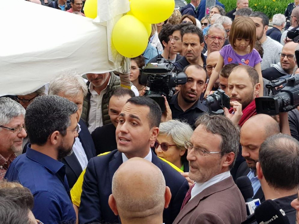 Luigi Di Maio a Ivrea illustrare l'accordo di governo con la Lega