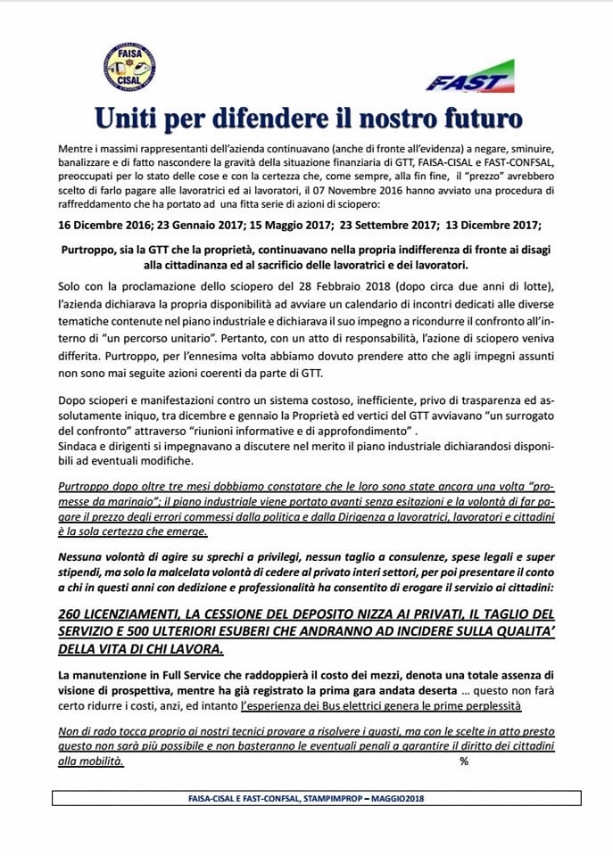 Le ragioni dello sciopero