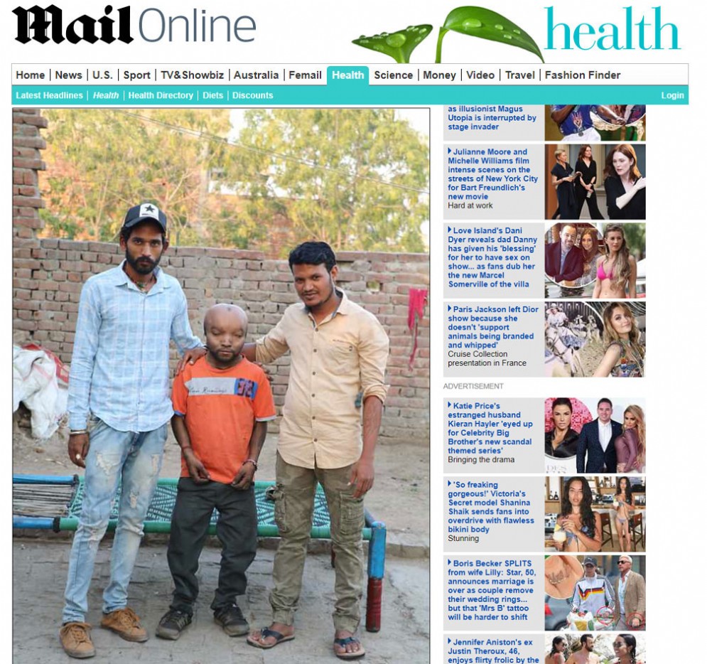 Screenshot dell'articolo del Daily Mail