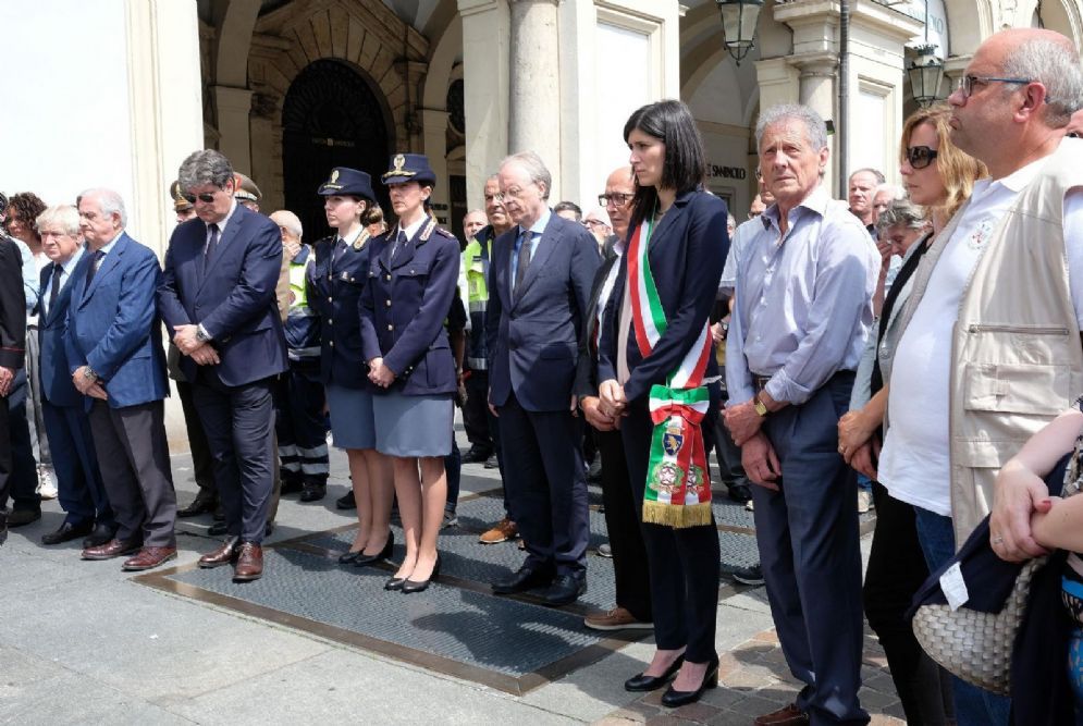 Commemorazione di Erika Pioletti in piazza San Carlo, 3 giugno 2018 (© ANSA)