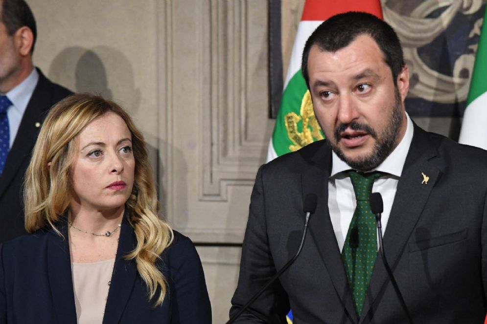 Giorgia Meloni e Matteo Salvini