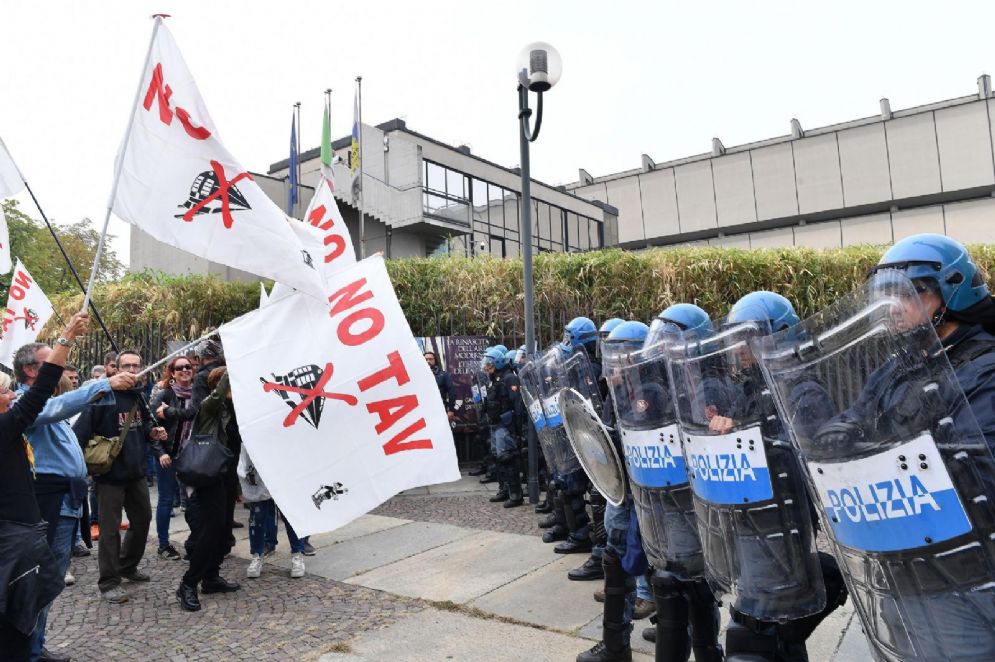 Protesta No Tav a Venaria (Torino)