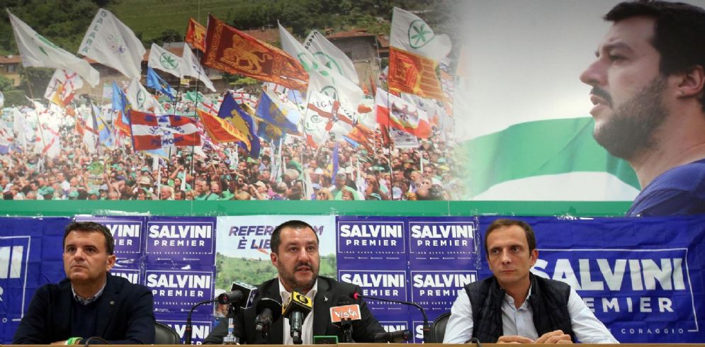 Matteo Salvini, Gian Marco Centinaio e Massimiliano Fedriga