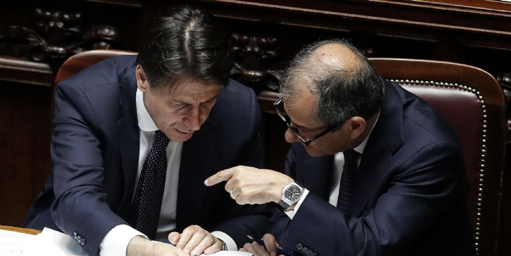 Giuseppe Conte con Giovanni Tria