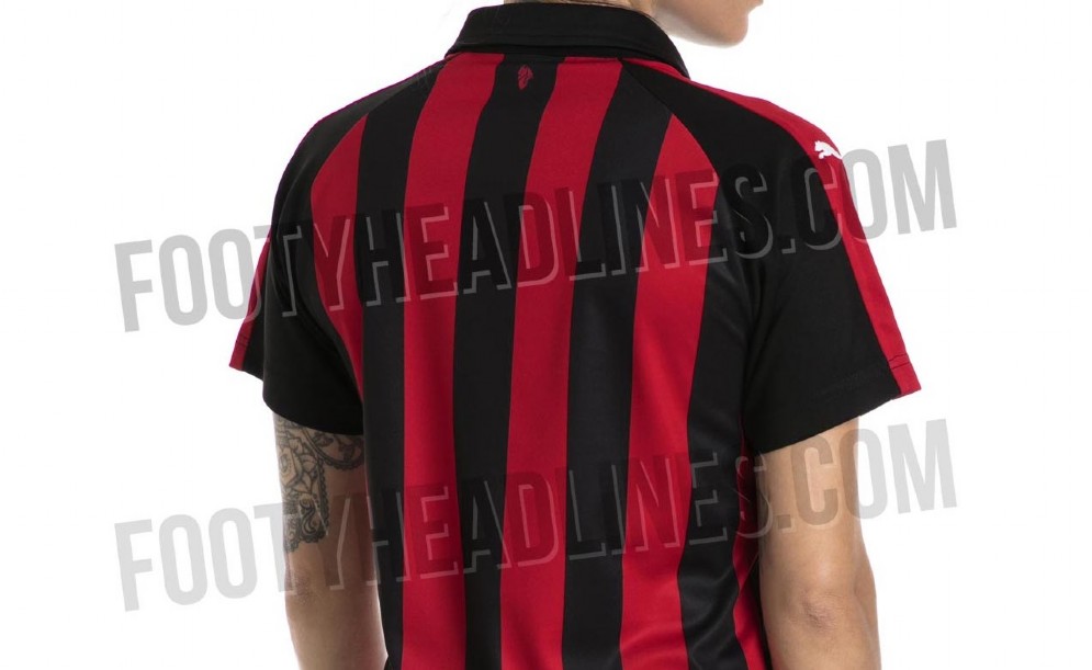 Il retro della prima maglia rossonera