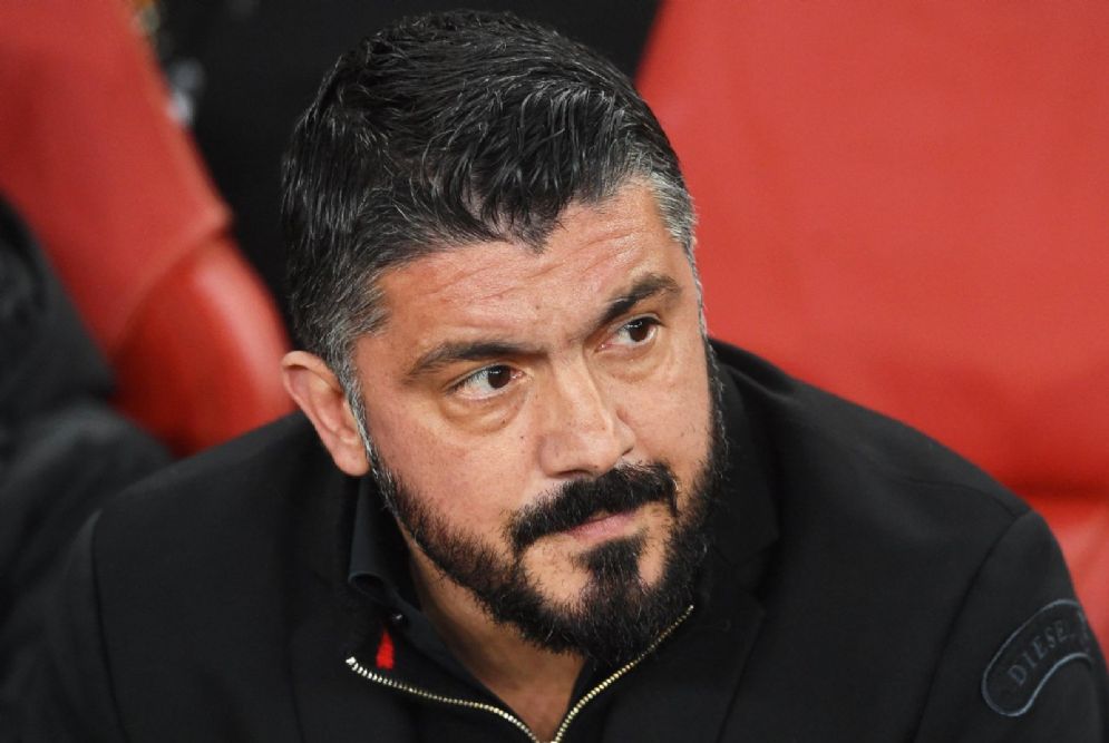 L'allenatore del Milan Gennaro Gattuso