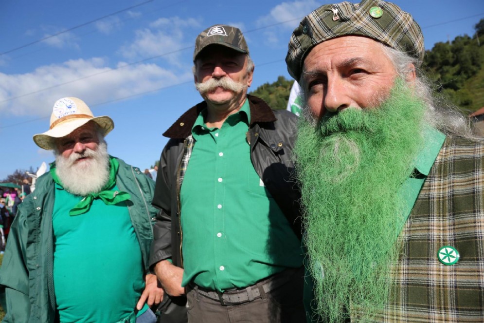 Militanti della Lega Nord durante il tradizionale raduno a Pontida