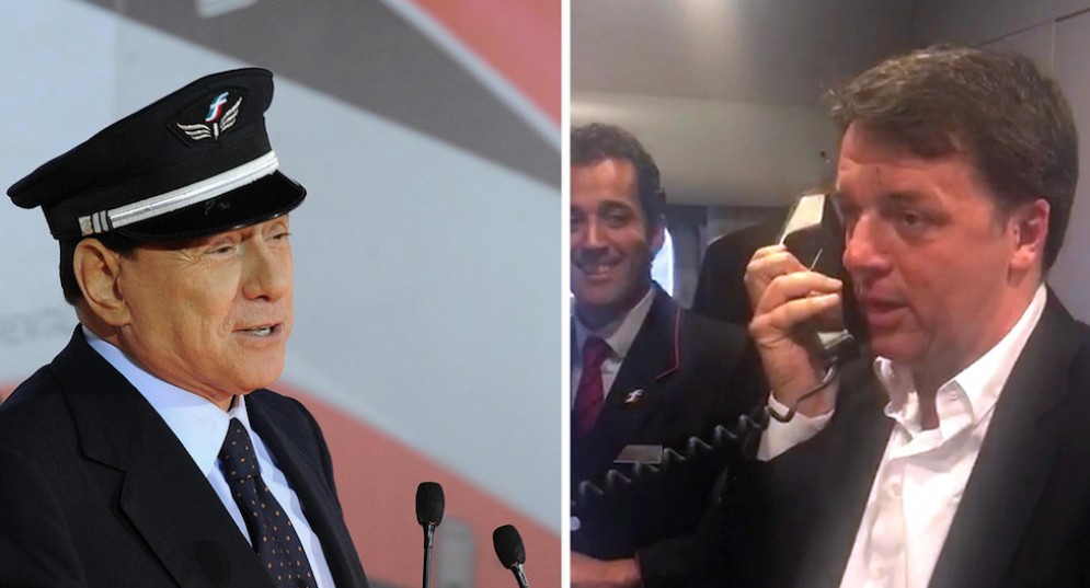 Una combo con Silvio Berlusconi e Matteo Renzi