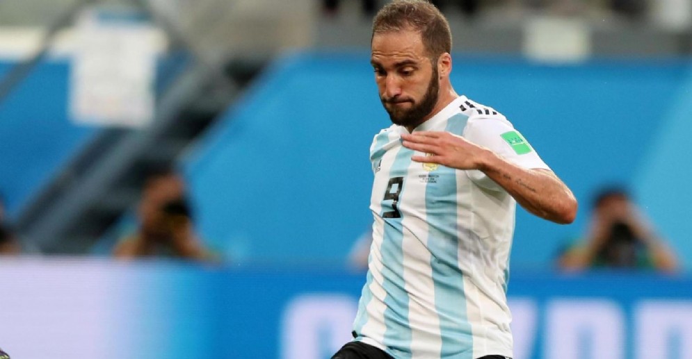 Il centravanti argentino Gonzalo Higuain