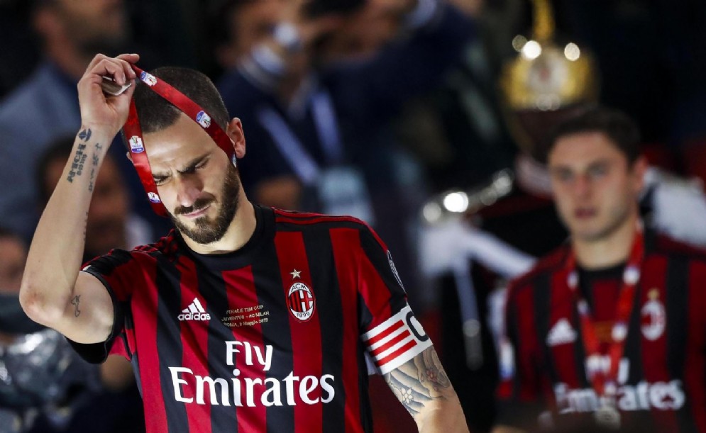 Una delle ultime uscite di Bonucci in maglia rossonera