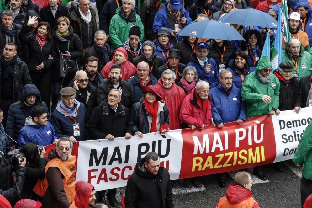 La manifestazione contro razzismo e fascismo. Roma, 24 febbraio 2018
