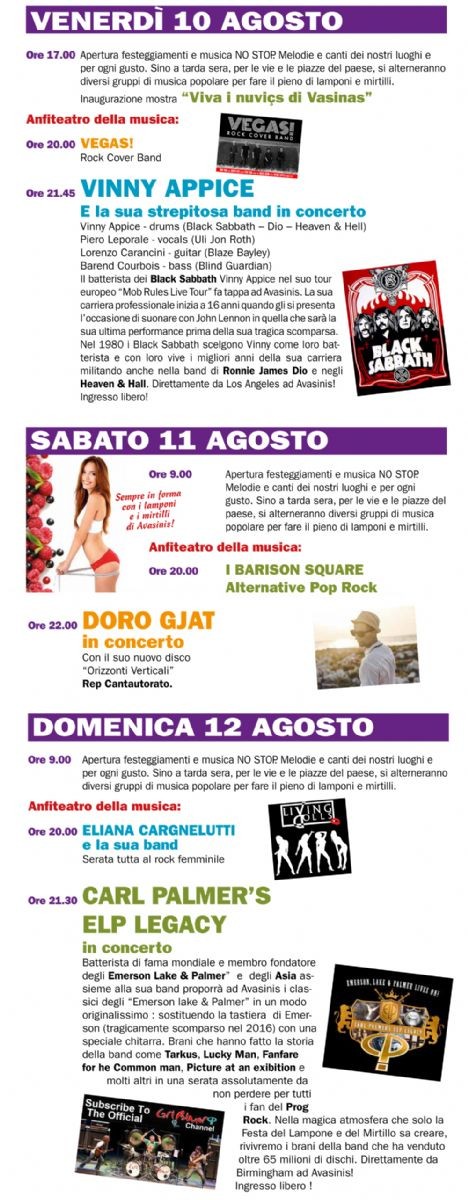 Festa del Lampone e del Mirtillo: appuntamento ad Avasinis