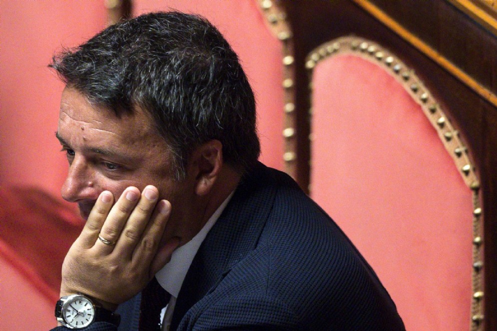 Matteo Renzi in aula al Senato