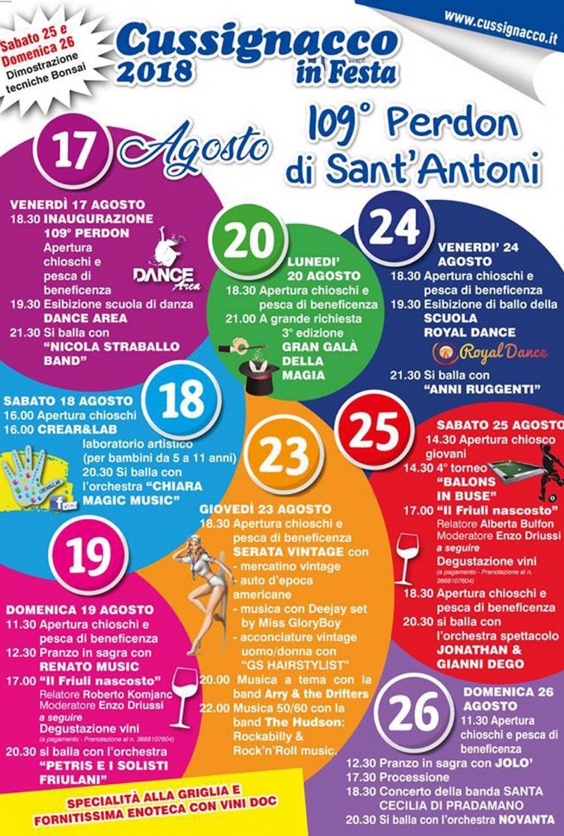 Cussignacco: arriva la 109^ Sagra del Perdon di Sant Antoni