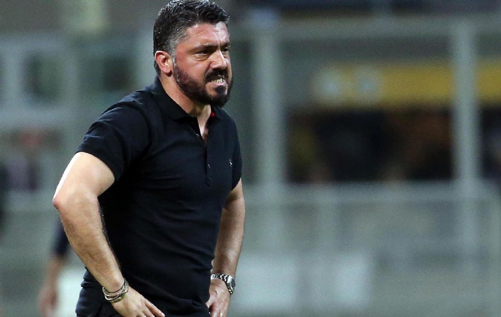L'allenatore del Milan Gennaro Gattuso