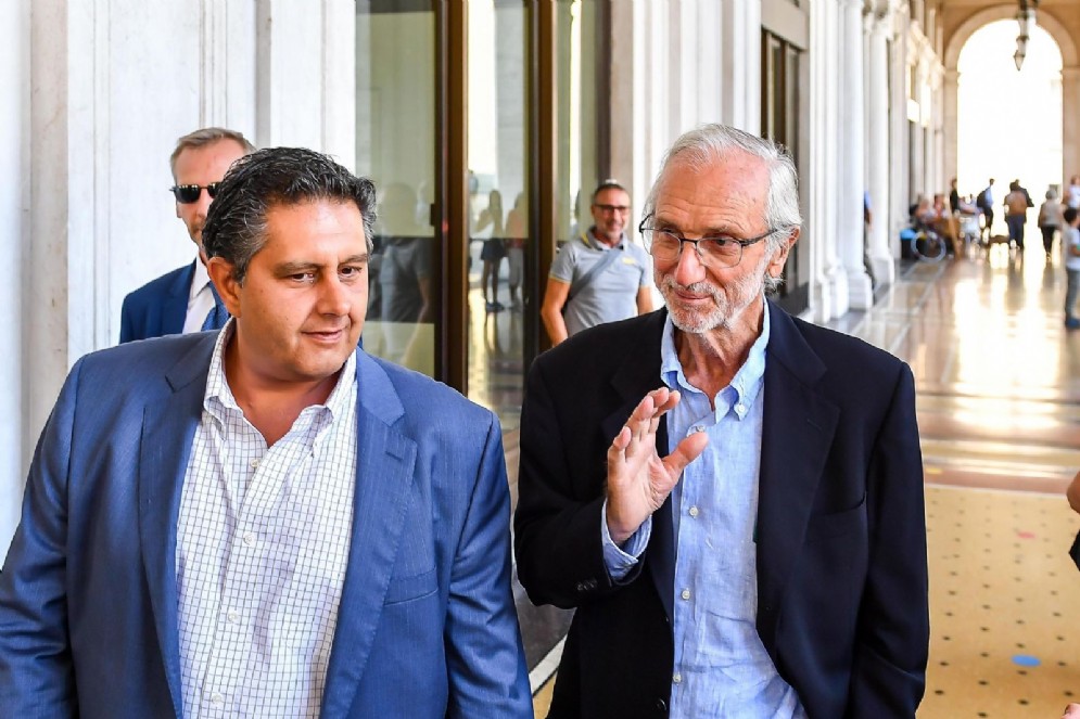Renzo Piano con il presidente della Liguria Giovanni Toti
