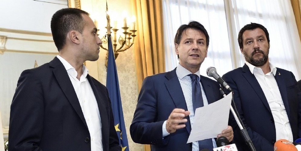 Luigi Di Maio, Giuseppe Conte e Matteo Salvini
