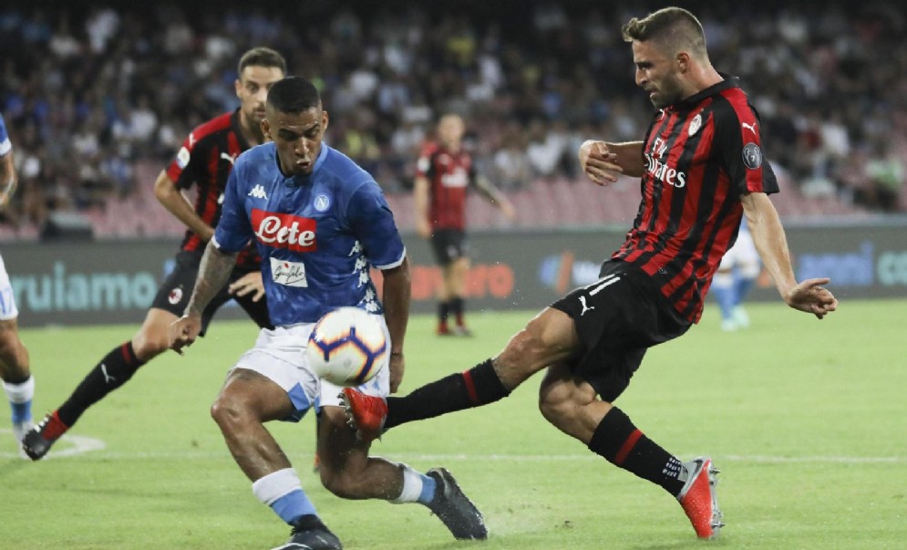 Una fase di gioco del recente Napoli-Milan