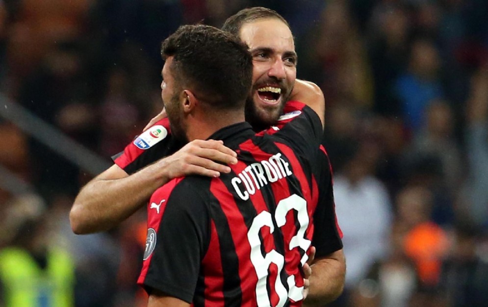Patrick Cutrone e Gonzalo Higuain sono i due centravanti del Milan di Gattuso