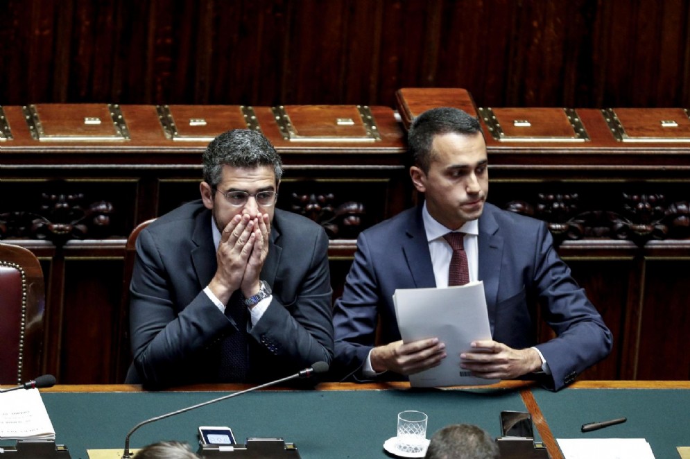 Riccardo Fraccaro e Luigi Di Maio alla Camera