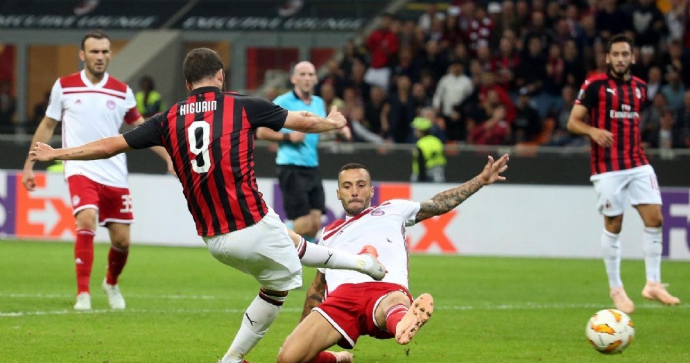 Il gol del vantaggio siglato da Gonzalo Higuain