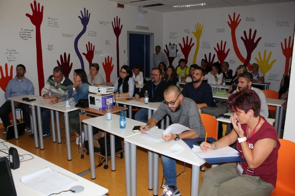 Un momento del corso all'ospedale di Biella