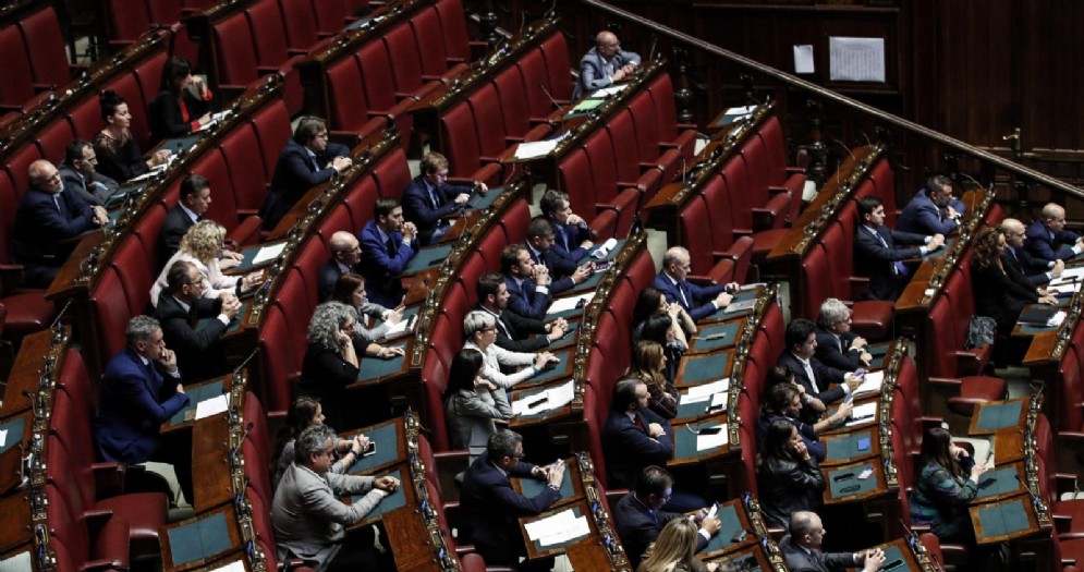 Deputati della Lega nell'aula della Camera durante il question time