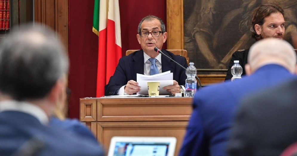 Il ministro dell'Economia e delle Finanze, Giovanni Tria, in audizione alla Commissione di Bilancio riunite di Camera e Senato