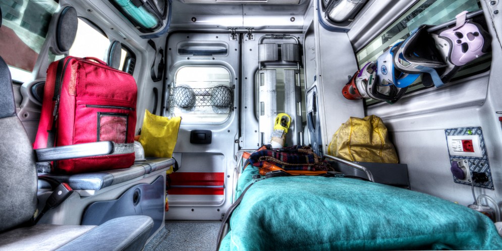 Interno di ambulanza