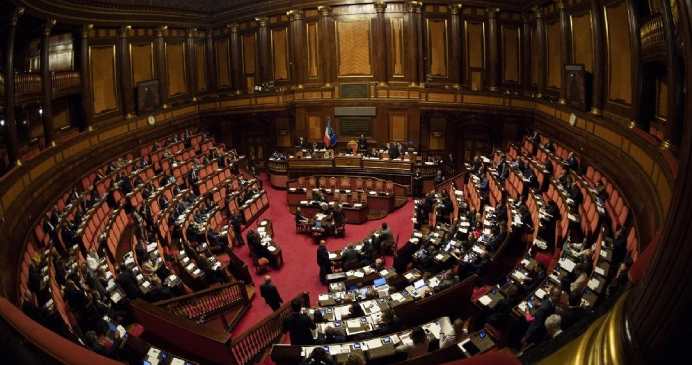 L'Aula del Senato durante la discussione della nota di aggiornamento del Documento di economia e finanza 2018