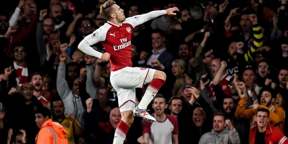 Il centrocampista dell'Arsenal Aaron Ramsey