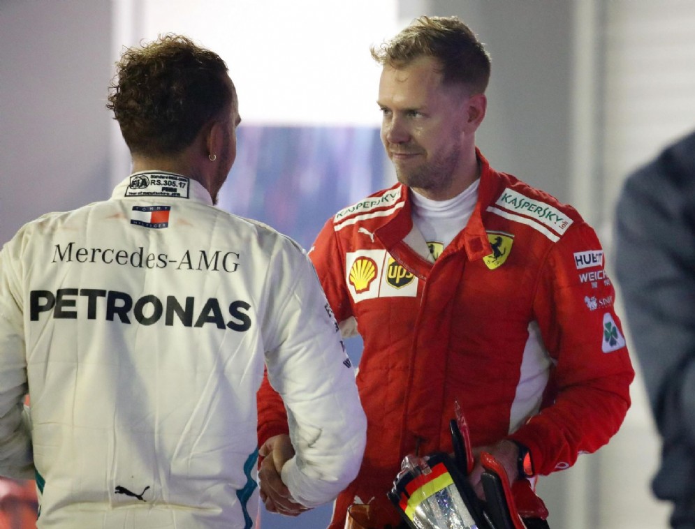 I due contendenti al titolo mondiale, Sebastian Vettel e Lewis Hamilton
