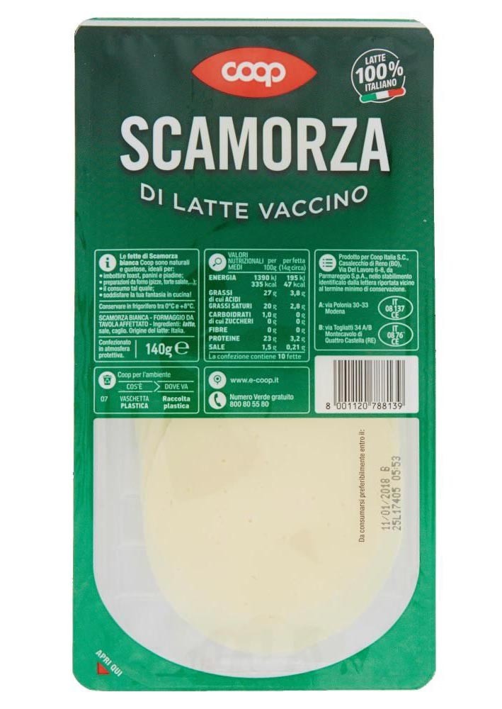 La scamorza a fette Coop