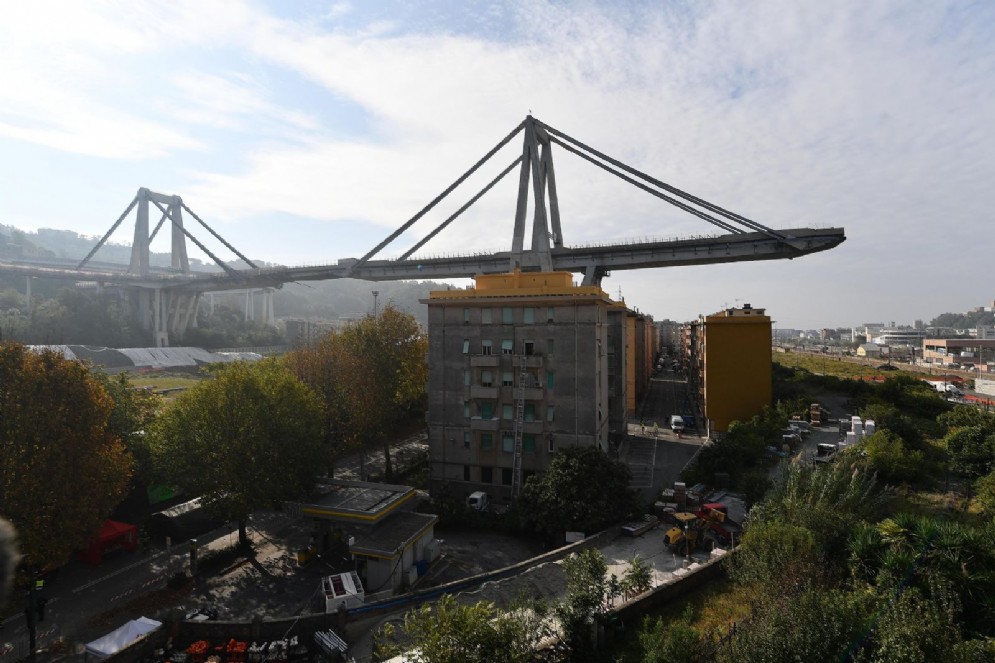 Il ponte Morandi oggi, 18 ottobre 2018