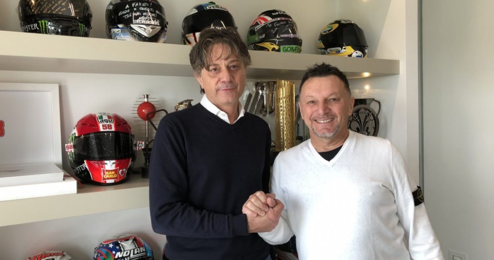 Fabrizio Peppi, fondatore e Ceo di FPS Automation, con Fausto Gresini