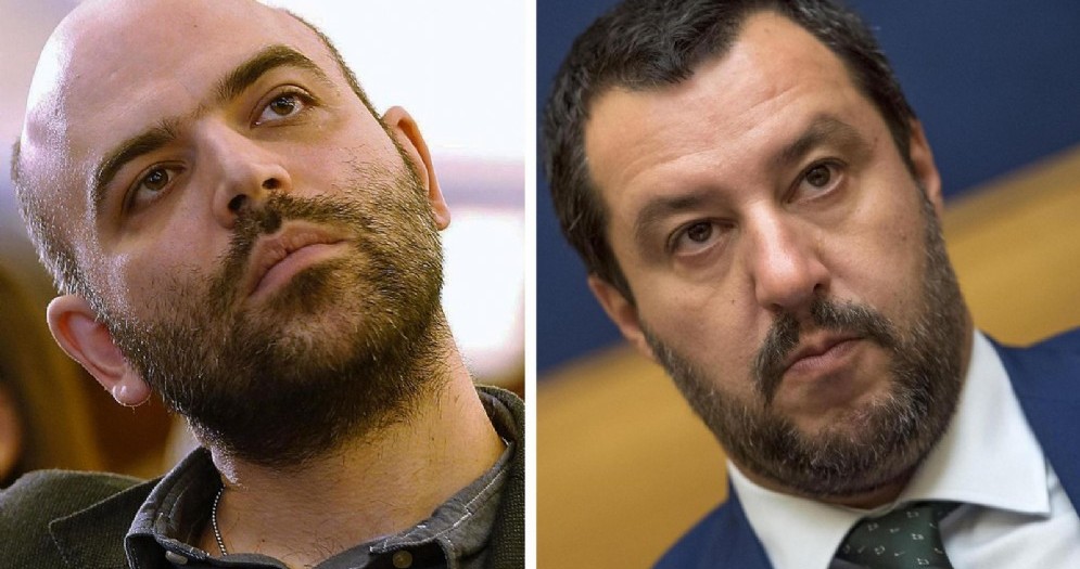 Roberto Saviano e Matteo Salvini