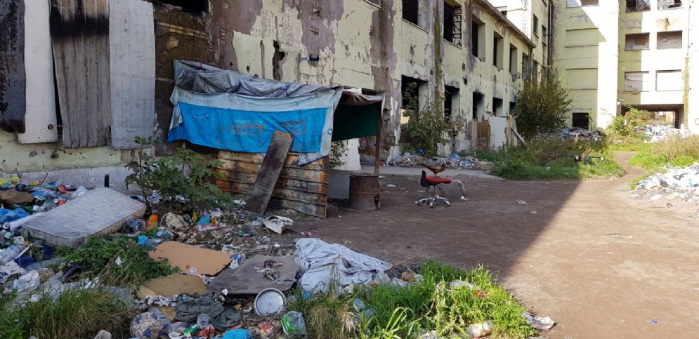 L'interno dell'ex fabbrica Penicillina di Roma