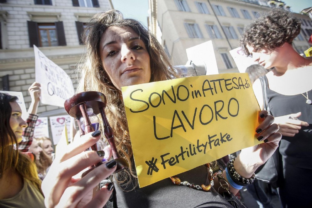 La manifestazione contro il Fertility Day del precedente governo