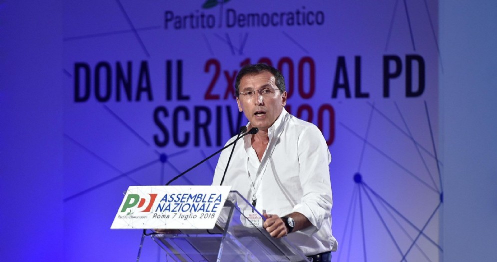 Francesco Boccia durante l'assemblea nazionale del Partito Democratico, Roma 07 Luglio 2018