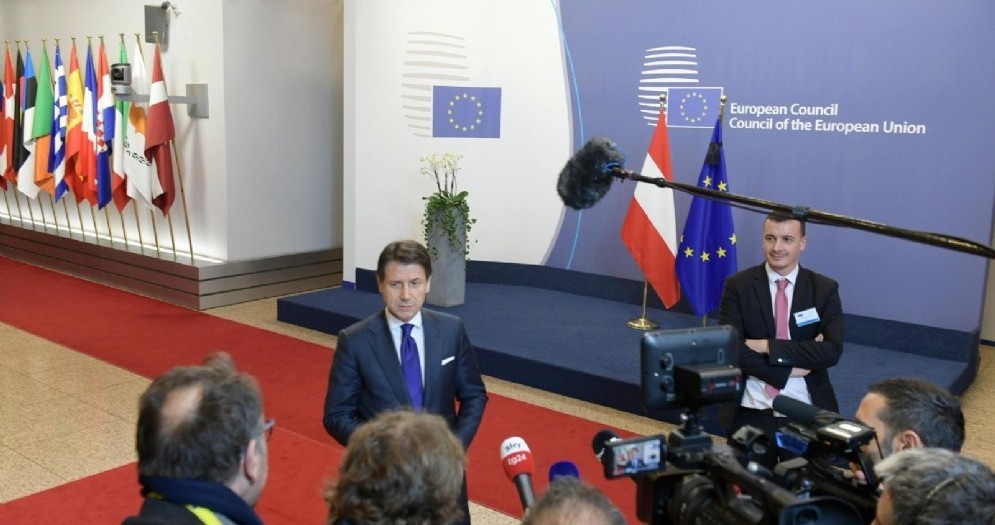 Il premier Giuseppe Conte a Bruxelles