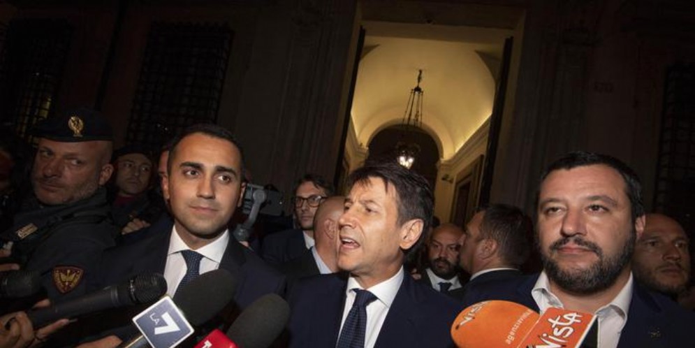 Luigi Di Maio, Giuseppe Conte e Matteo Salvini