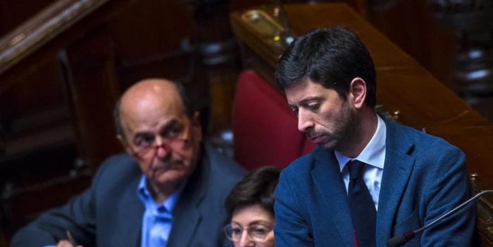 Roberto Speranza con Pierluigi Bersani