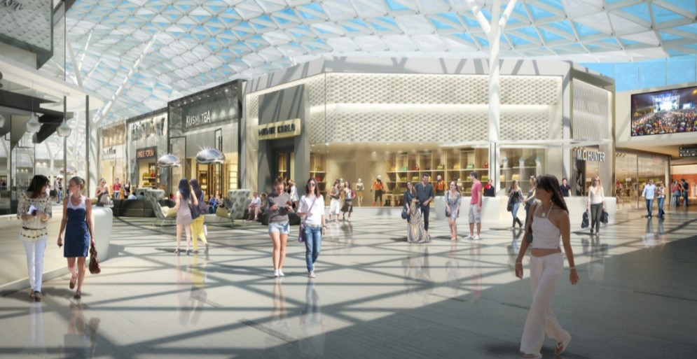 Il centro commerciale all'interno