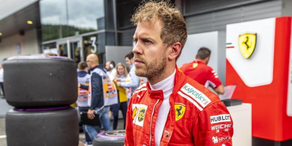 Il pilota della Ferrari, Sebastian Vettel