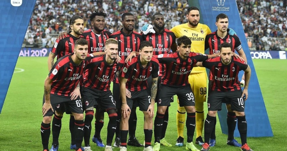 Una recente formazione del Milan