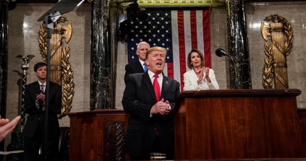 Donald Trump alla Camera per il Discorso sullo Stato dell'Unione